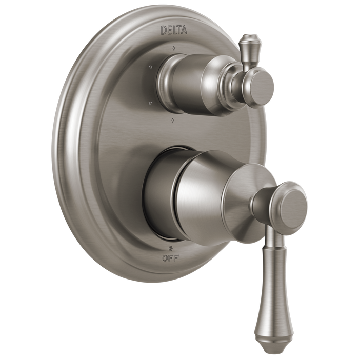 Delta Cassidy T24997 Traditional 2-Handle Monitor 14 Series Valve Trim with 6-Setting Integrated Diverter, Stainless