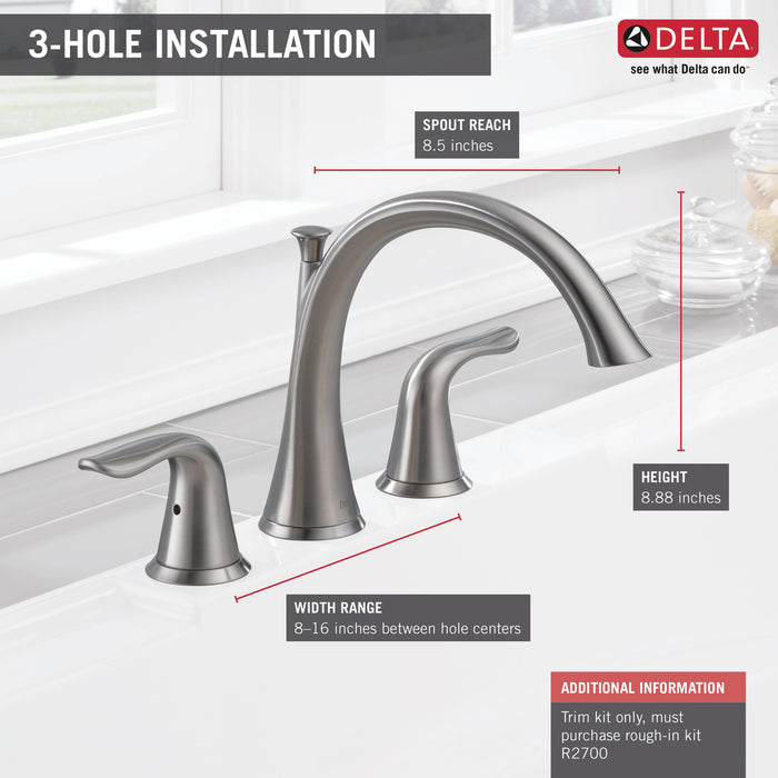 Delta Lahara:T2738 Roman Tub Trim