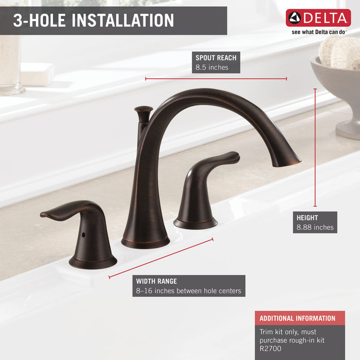 Delta Lahara:T2738 Roman Tub Trim