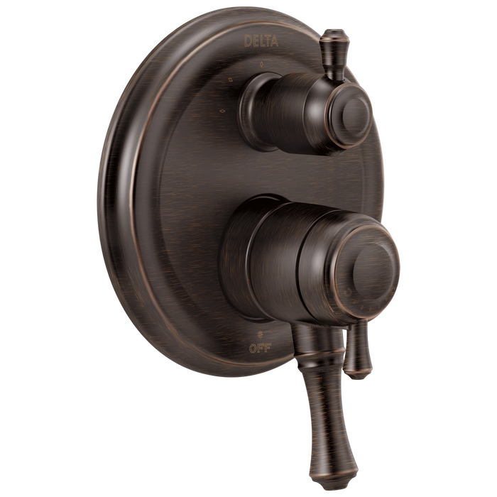 Delta Cassidy:T27897 Traditional 2-Handle Monitor 17 Series Valve Trim with 3-Setting Integrated Diverter