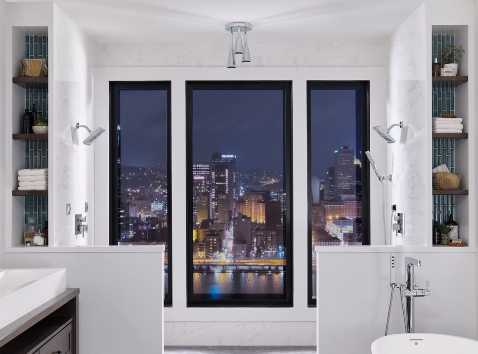 Delta Ara:T27967 Angular Modern Monitor 17 Series Valve Trim with 6-Setting Integrated Diverter