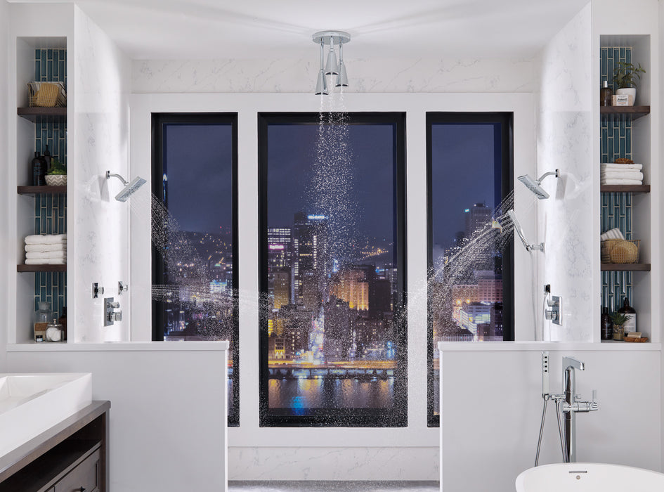 Delta Ara:T27967 Angular Modern Monitor 17 Series Valve Trim with 6-Setting Integrated Diverter