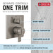 Delta Ara:T27967 Angular Modern Monitor 17 Series Valve Trim with 6-Setting Integrated Diverter