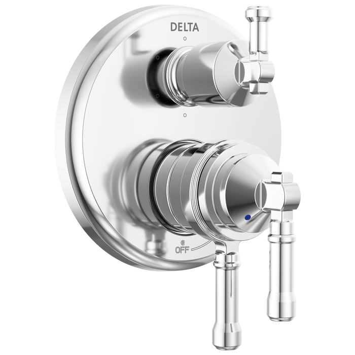 Delta Broderick T27984 17 Series Integrated Diverter Trim 6-Setting, Lumicoat Chrome