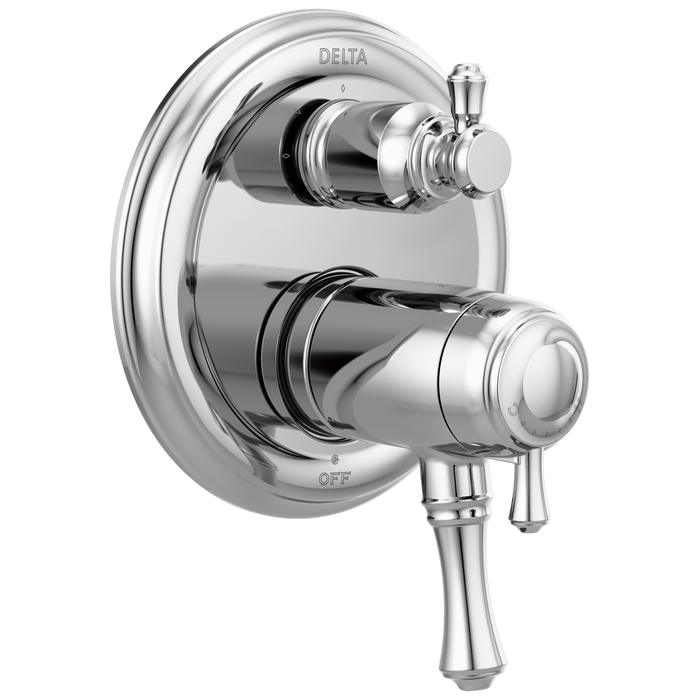 Delta Cassidy:T27T897 Traditional 2-Handle TempAssure 17T Series Valve Trim with 3-Setting Integrated Diverter
