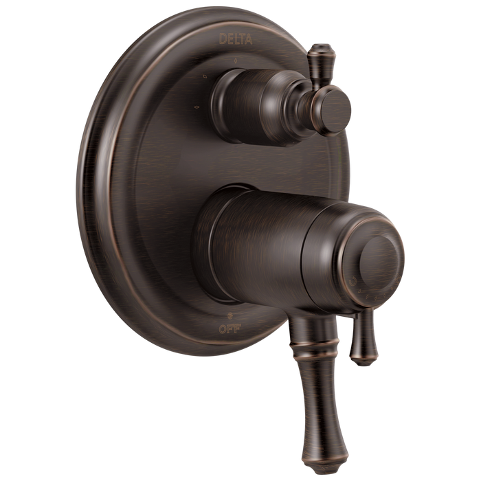 Delta Cassidy:T27T897 Traditional 2-Handle TempAssure 17T Series Valve Trim with 3-Setting Integrated Diverter