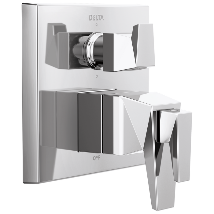 Two-Handle Monitor 17T Series Valve Trim with 6-Setting Diverter