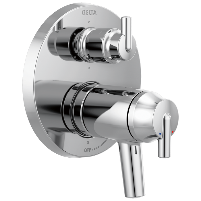 Delta Trinsic T27T959 Contemporary Two Handle TempAssure 17T Series Valve Trim with 6-Setting Integrated Diverter, Chrome