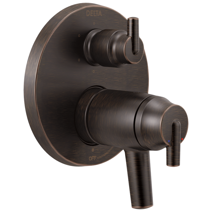 Delta Trinsic T27T959 Contemporary Two Handle TempAssure 17T Series Valve Trim with 6-Setting Integrated Diverter, Venetian Bronze