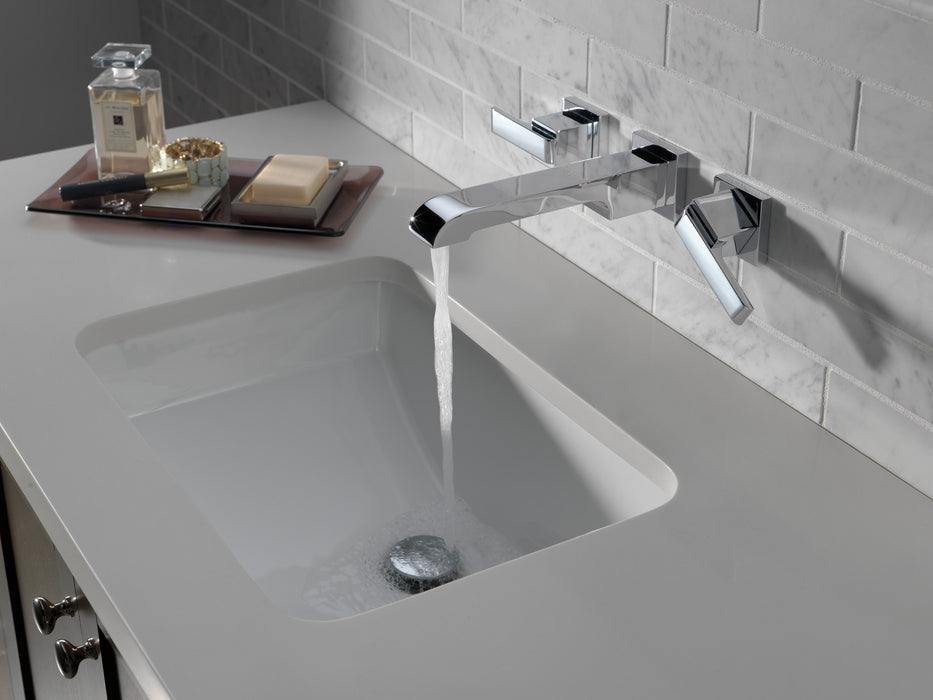 Delta Ara:T3567LF Two Handle Wall Mount Bathroom Faucet Trim