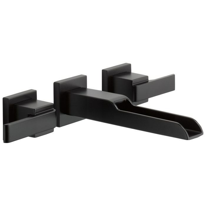 Delta Ara:T3568LF Two Handle Wall Mount Channel Bathroom Faucet Trim