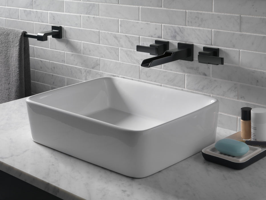 Delta Ara:T3568LF Two Handle Wall Mount Channel Bathroom Faucet Trim