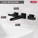 Delta Ara:T3568LF Two Handle Wall Mount Channel Bathroom Faucet Trim