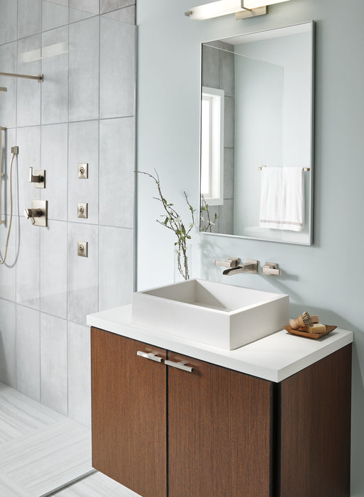 Delta Ara:T3568LF Two Handle Wall Mount Channel Bathroom Faucet Trim
