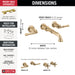 Delta Broderick T3584LF Two Handle Wall Mount Bathroom Faucet Trim - Less Handles