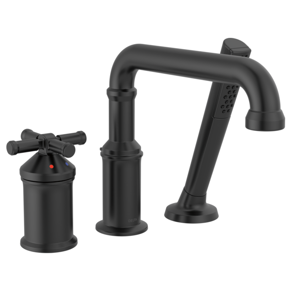 Delta Broderick T3784 Three Hole Roman Tub Trim with Hand Shower - Less Handle