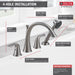 Delta Lahara:T4738 Roman Tub with Handshower Trim