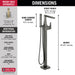 Delta Trillian: Single Handle Floor Mount Tub Filler Trim