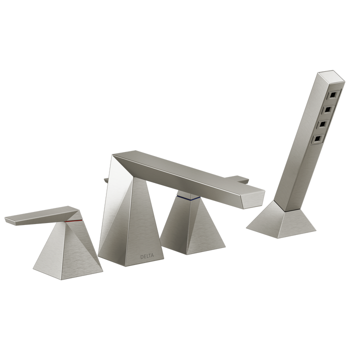 Delta Trillian T4743 Two-Handle Roman Tub Trim with Hand Shower