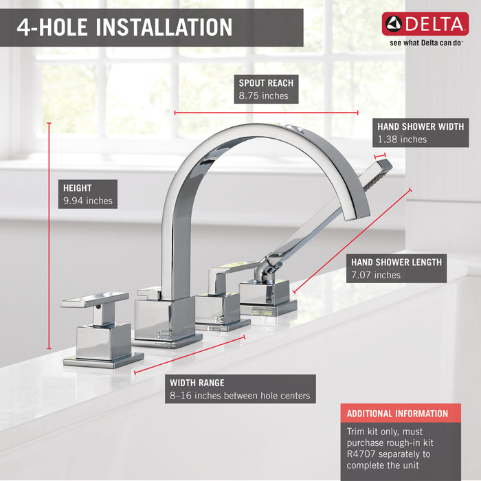 Delta Vero Roman Tub Trim with Hand Shower