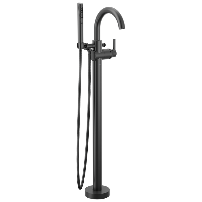 Delta Trinsic T4759 Single Handle Floor Mount Tub Filler Trim with Hand Shower