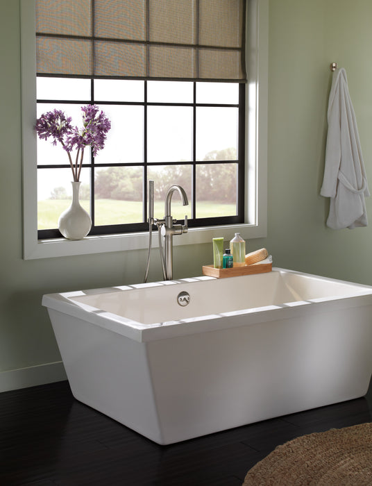 Delta Trinsic:T4759 Single Handle Floor Mount Tub Filler Trim with Hand Shower