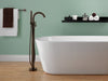 Delta Trinsic:T4759 Single Handle Floor Mount Tub Filler Trim with Hand Shower
