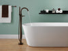Delta Trinsic:T4759 Single Handle Floor Mount Tub Filler Trim with Hand Shower