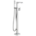 Delta Ara:T4767 Single Handle Floor Mount Tub Filler Trim with Hand Shower