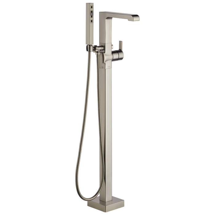 Delta Ara:T4767 Single Handle Floor Mount Tub Filler Trim with Hand Shower