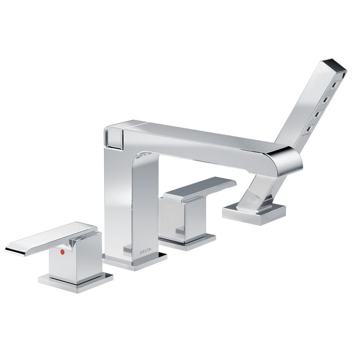 Delta Ara T4767 Roman Tub with Hand Shower Trim, Chrome