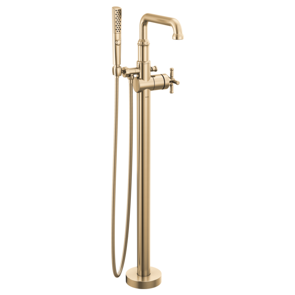Delta Broderick: Floor Mount Tub Filler Trim- Less Handle