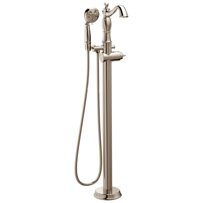 Delta Cassidy:T4797 Single Handle Floor Mount Tub Filler Trim with Hand Shower - Less Handle