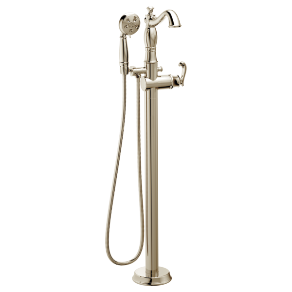 Delta Cassidy:T4797 Single Handle Floor Mount Tub Filler Trim with Hand Shower - Less Handle