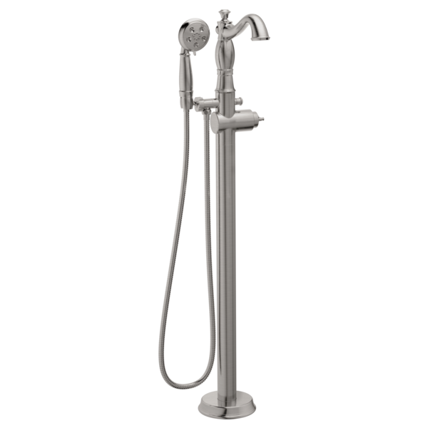 Delta Cassidy:T4797 Single Handle Floor Mount Tub Filler Trim with Hand Shower - Less Handle