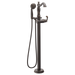 Delta Cassidy:T4797 Single Handle Floor Mount Tub Filler Trim with Hand Shower - Less Handle