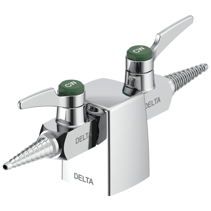 Delta Commercial W62 Series Ball Valve: Deck Mount Turret Ball Valve Hose Cocks at 180 Degrees