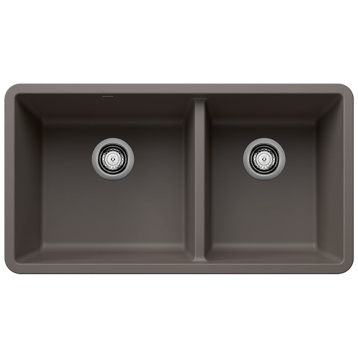 Precis SILGRANIT 33" 60/40 Double Bowl Undermount Kitchen Sink