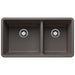 Precis SILGRANIT 33" 60/40 Double Bowl Undermount Kitchen Sink