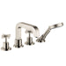 AXOR Citterio 4-Hole Roman Tub Set Trim with Cross Handles and 1.75 GPM Handshower
