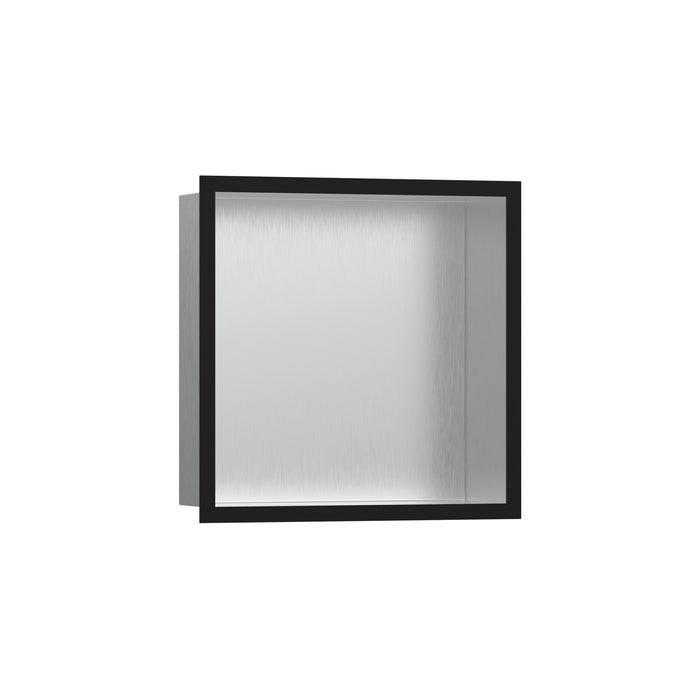 hansgrohe XtraStoris Individual Wall Niche Brushed Stainless Steel with Design Frame 12"x 12"x 4"