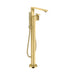 AXOR Edge Freestanding Tub Filler Trim with 1.75 GPM Handshower - Diamond Cut