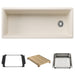 BLANCO Inteos SILGRANIT 45" Single Bowl Reversible Undermount Workstation Kitchen Sink - Soft White