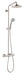 hansgrohe Croma Showerpipe 220 1-Jet, 2.5 GPM