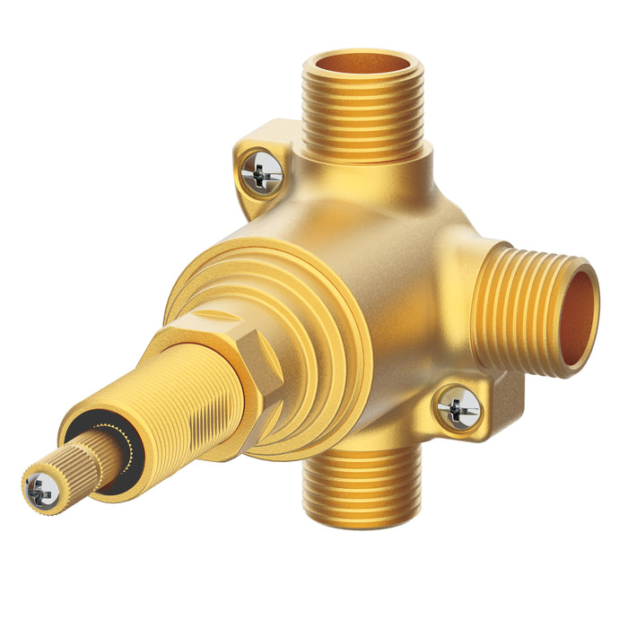 Gerber D130515BT Single Handle 1/2" 3-Port/2-Outlet Diverter Valve 3 Position Valve (Pause/Individual) - Rough Brass