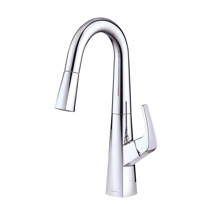 Gerber D150518 Vaughn 1H Pull-Down Prep Faucet 1.75gpm Chrome - Chrome