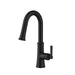 Gerber D150579 Northerly 1H Pull-Down Prep Faucet w/ Snapback 1.75gpm - Satin Black