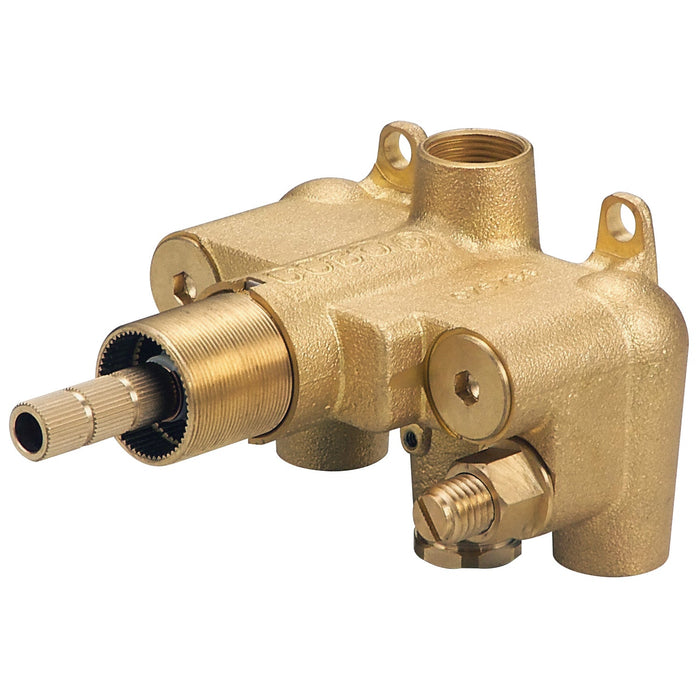 Gerber D155000BT 1H 3/4" Thermostatic Valve w/ Stops for Shower Systems - Rough Brass
