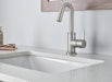Gerber D222530 Amalfi 1H Lavatory Faucet Single Hole Mount w/ 50/50 Touch Down Drain & Optional Deck Plate Included 1.2gpm Brushed Nickel - Brushed Nickel