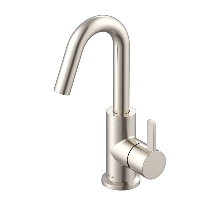 Gerber D222530 Amalfi 1H Lavatory Faucet Single Hole Mount w/ 50/50 Touch Down Drain & Optional Deck Plate Included 1.2gpm Brushed Nickel - Brushed Nickel